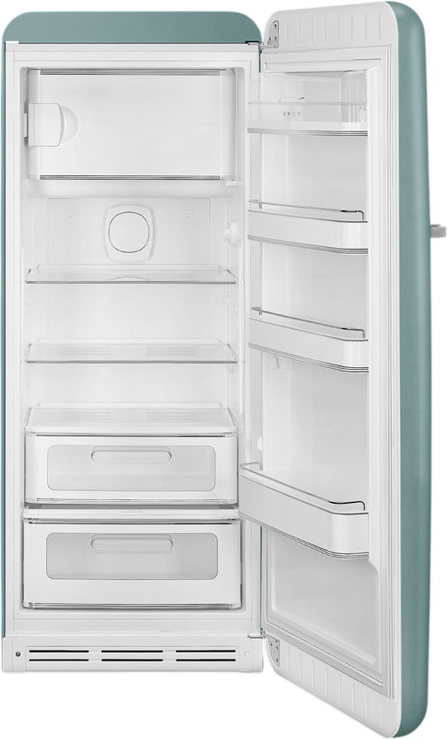 Smeg 24" 9.5 Cu. Ft. Matte Emerald Green Compact Refrigerator-3