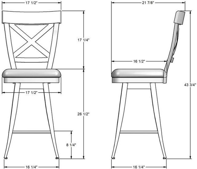 Amisco Customizable Kyle Upholstered Swivel Counter Stool-1
