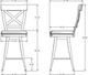 Amisco Customizable Kyle Upholstered Swivel Counter Stool-1