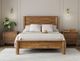 International Furniture Direct Olimpia Tequila King Platform Bed Footboard with Rails-1