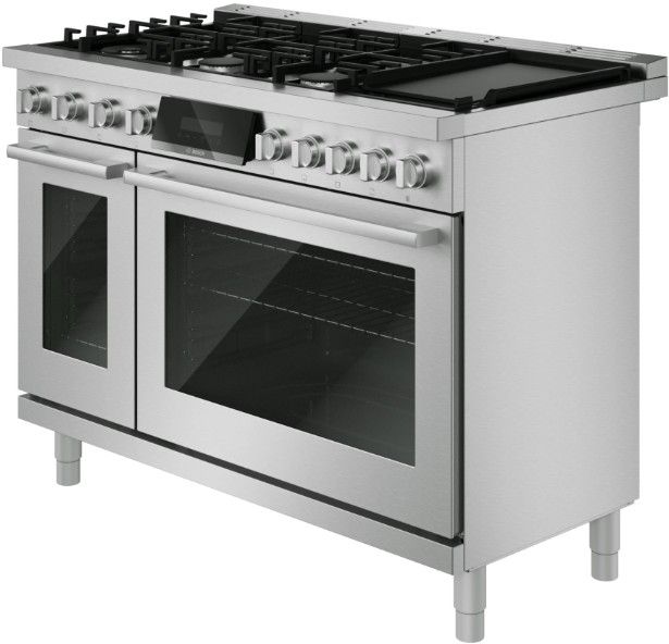 Bosch® 800 Series 48” Stainless Steel Freestanding Dual Fuel Range-3