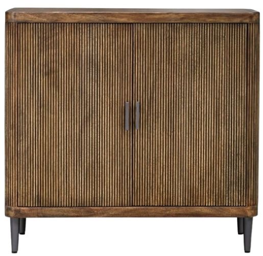 Uttermost® Pinstripe Light Walnut 2-Door Cabinet-4