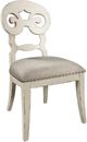 Riverside Furniture Mix-N-Match Chipped White Scroll Back Upholstered Dining Side Chair-0