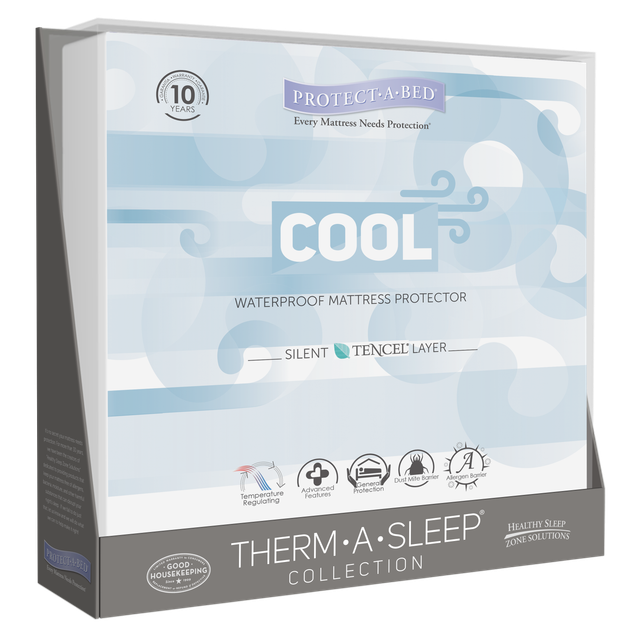 Protect-A-Bed® Therm-A-Sleep® White Twin XL / Split King Mattress Protector-2