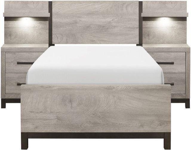 Homelegance® Zephyr 5-Piece Taupe Twin Wall Bed Set-0