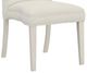 Fairfield® Customizable Entree Dining Concave Short Back Tufted Armless Stack Chair with Linen Legs and Buttons-2