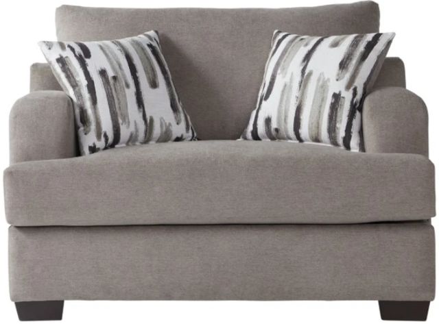 Hughes Furniture® 14100 Cameo Truffle Cuddle Chair-0