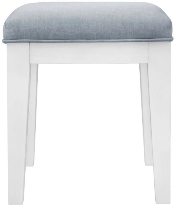 Liberty Furniture Reflections Gray/Pearl White Vanity Stool-2