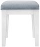 Liberty Furniture Reflections Gray/Pearl White Vanity Stool-2