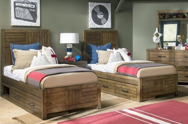 Legacy Classic Summer Camp Tree House Brown Youth Twin Panel Bed-1