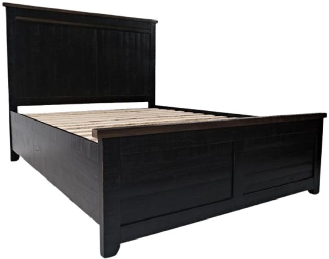 Jofran Inc. Madison County Vintage Black Queen Panel Bed-3