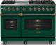 Viking® 5 Series 48" Ivy Pro Style Dual Fuel (NG) Range with Brushed Brass Trim-2