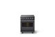 Viking® 5 Series 30" Cast Black Pro Style Induction Range with Polished Chrome Trim-3