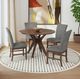Elements International Santa Barbara 5-Piece Dark Gray/Walnut Dining Set-1