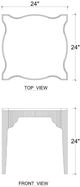 Elizabeth Ann Home Tighe True White Side Table-1