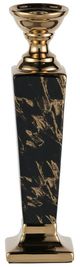 A & B Home Black/Gold Candle Holder-1