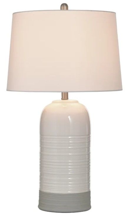 StyleCraft Evian Ivory Ceramic Table Lamp-1