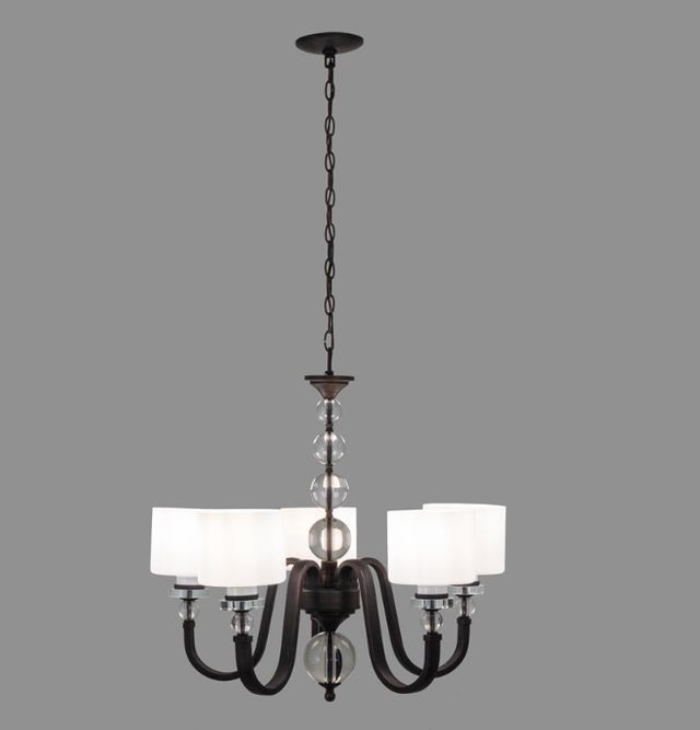 YHD Mitchell Peak Oil Rubbed Bronze 5-Light Chandelier-1