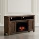 Jofran Inc. Bakersfield Brown Electric Fireplace Media Console-1