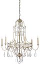 Wildwood Lamps Buckhead Antique Silver Leaf 6-Lights Chandelier-0