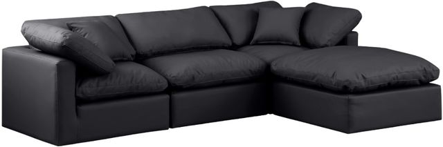 Meridian Furniture Indulge 4-Piece Black Modular Sectional-0