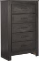 Signature Design by Ashley® Brinxton 6-Piece Charcoal King Panel Bed Set-4