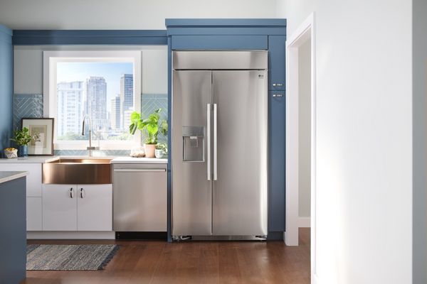 LG Studio 42 in. 25.6 Cu. Ft. Stainless Steel Counter Depth Side By Side Refrigerator