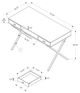 Monarch Specialties Inc. 48"L Taupe Reclaimed Wood Black Metal Computer Desk-3