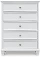 Signature Design by Ashley® Fortman White Chest of Drawers-1