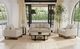 International Furniture Direct Mita Ivory Loveseat-1