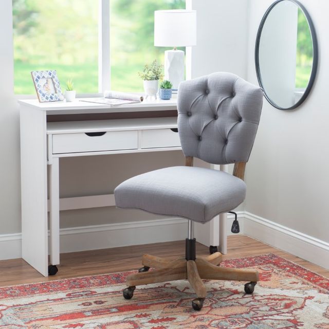 Linon Kelsey Gray Office Chair-1