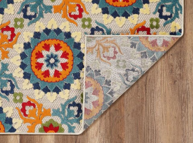 KAS Rugs Calla Ivory/Multi Manor 5'x7' Area Rug-1