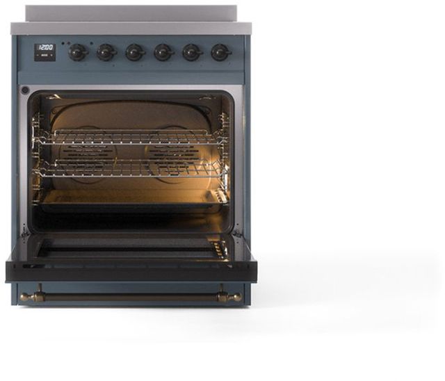 Ilve® Nostalgie II Series 30" Blue Grey Pro Style Induction Range-2