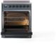 Ilve® Nostalgie II Series 30" Blue Grey Pro Style Induction Range-2