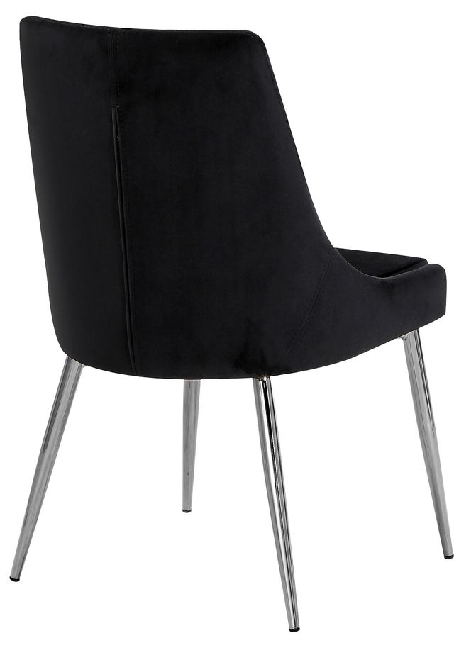 Meridian Furniture Karina Black/Chrome Velvet Dining Chair-2
