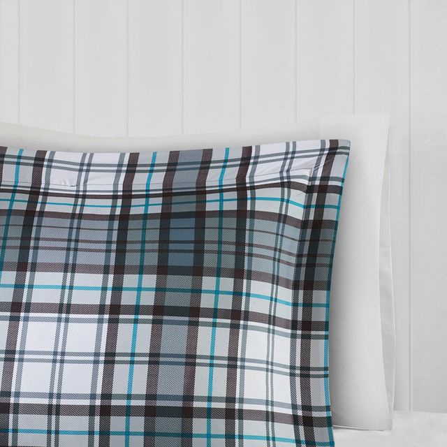 Olliix by Madison Park Essentials Parkston Grey King/California King 3M Scotchgard Down Alternative All Season Comforter Set-4