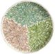 A & B Home Multi-Colored Capiz Floral Design Round Tray-1