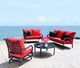 CabanaCoast® Customizable Monaco Aluminum 39" Outdoor Round Coffee Table-3