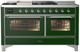 Ilve® Majestic III 60" Emerald Green Pro Style Dual Fuel Liquid Propane Range with French Top and Chrome Trim-0