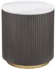 Coaster® Jason 2-Piece White Top Occasional Table with Charcoal/Gold Base Set-1