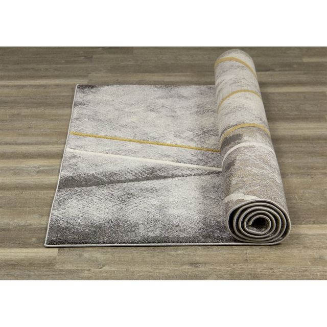 Kalora Interiors Soho Grey White and Yellow 2'0" x 3'7" Rug-2
