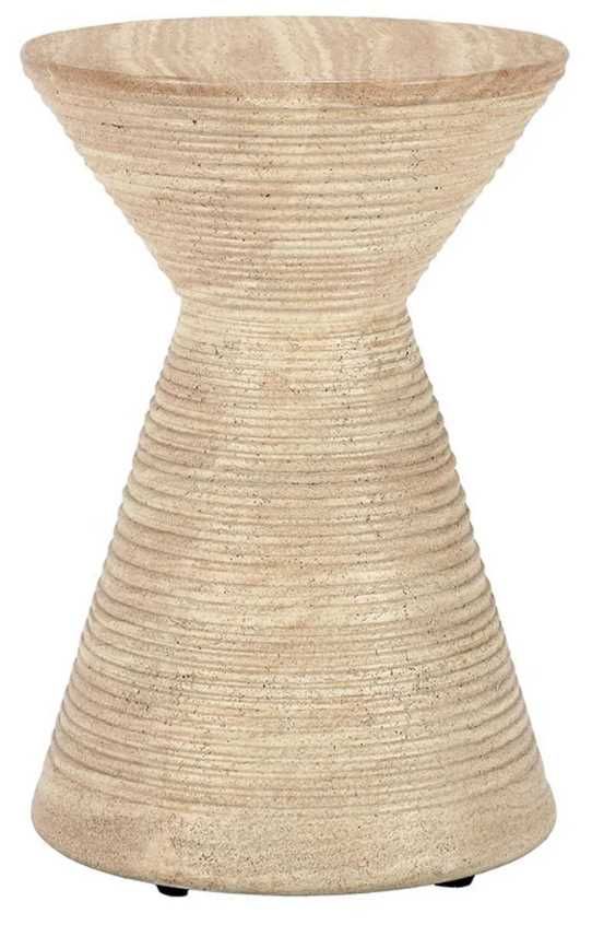 Classic Home Fern Beige Concrete Outdoor Accent Table-0
