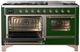 Ilve® Majestic III 60" Emerald Green Pro Style Dual Fuel Liquid Propane Range with Triple Glass Door and Copper Trim-2