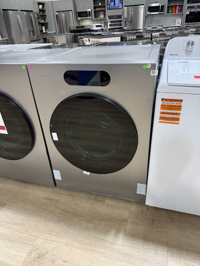 LG SIGNATURE 9 Cu. Ft. Brushed Platinum Steel Smart Front Load Electric Dryer-0