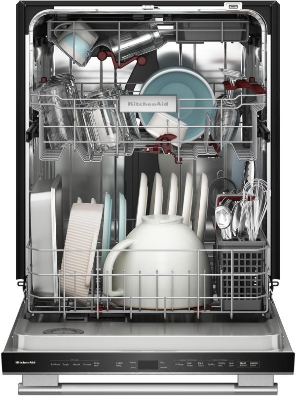KitchenAid® 24" PrintShield Stainless Steel 360° Max Jets™ Third Rack Top Control Built-In Dishwasher with Advanced ProDry™ System and Ultra-bright LED Lighting-2