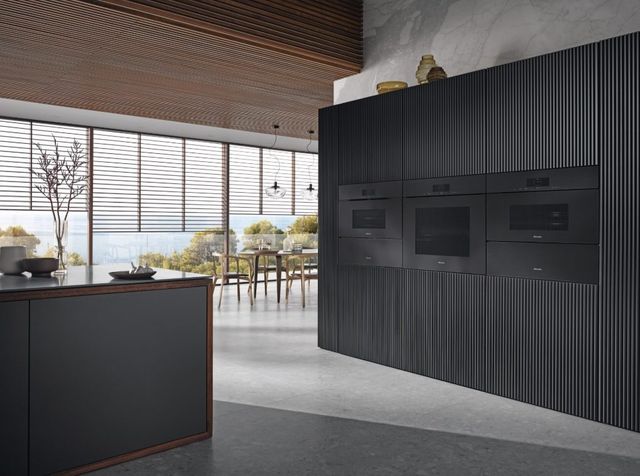 Miele 30" Obsidian Black Single Electric Wall Oven with Self Clean and Crisp Function-3