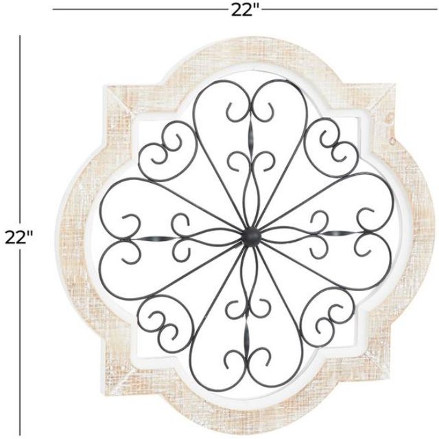 Deco Marche White Scroll Home Wall Decor-2