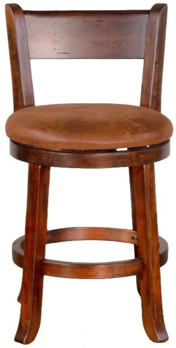 Sunny Designs™ Carriage House Brown 24" Swivel Bar Stool-1