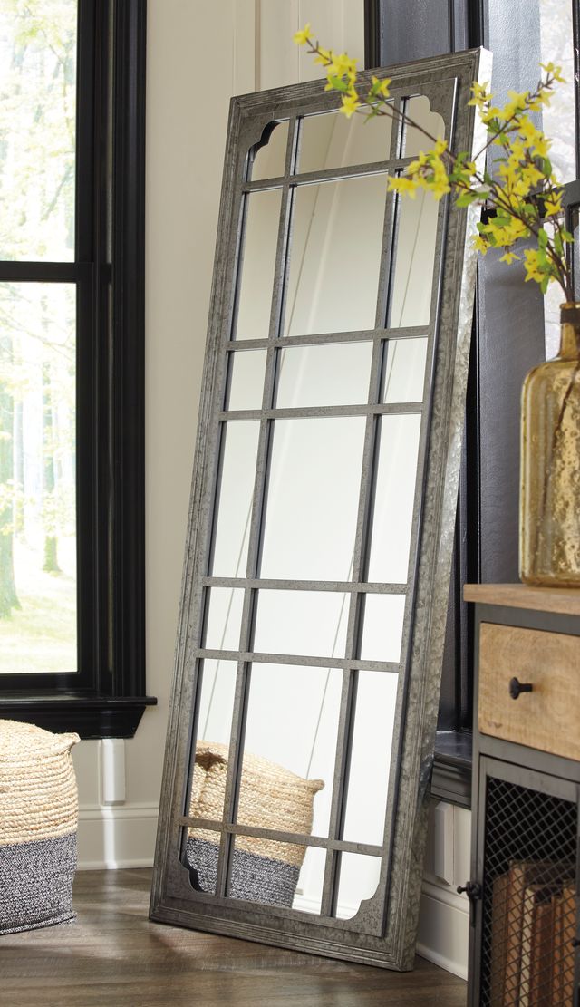 Signature Design by Ashley® Remy Antique Gray Accent Mirror-1