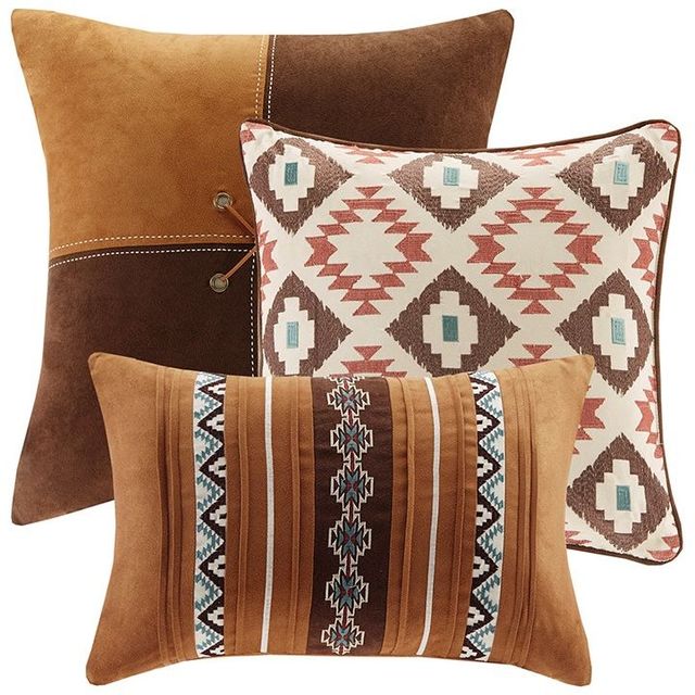 Olliix by Madison Park 6 Piece Spice King/California King Taos Reversible Coverlet Set-2
